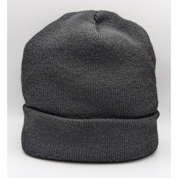 Carhartt Hat Beanie One Size Black Acrylic Knit Patch Mens Workwear Outdoors - Picture 3 of 3